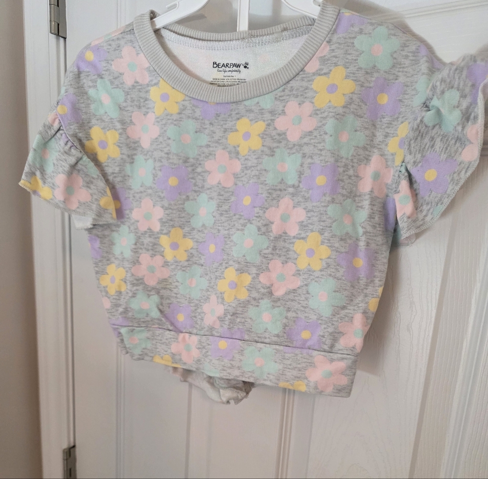 BearPaw Kids Pastel Floral Short Set